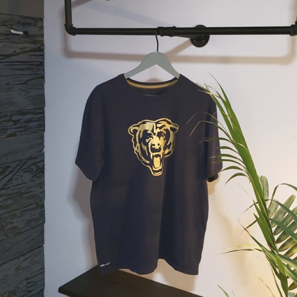 Chicago Bears Shirt NFL Nike Gold XL Dri Fit